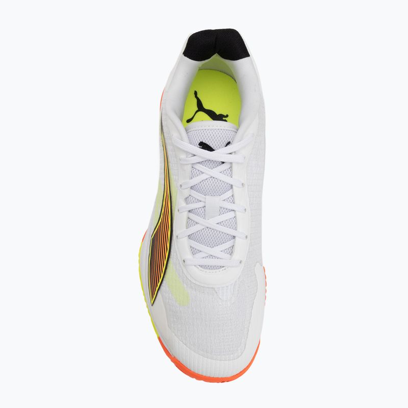 Обувки за хандбал PUMA Accelerate Turbo 4 Game On puma white/glowing red/ultra blue 5