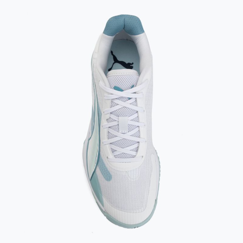 Обувки за хандбал PUMA Accelerate Pro 4 Game On puma white/baltic sea blue/fresh water 5