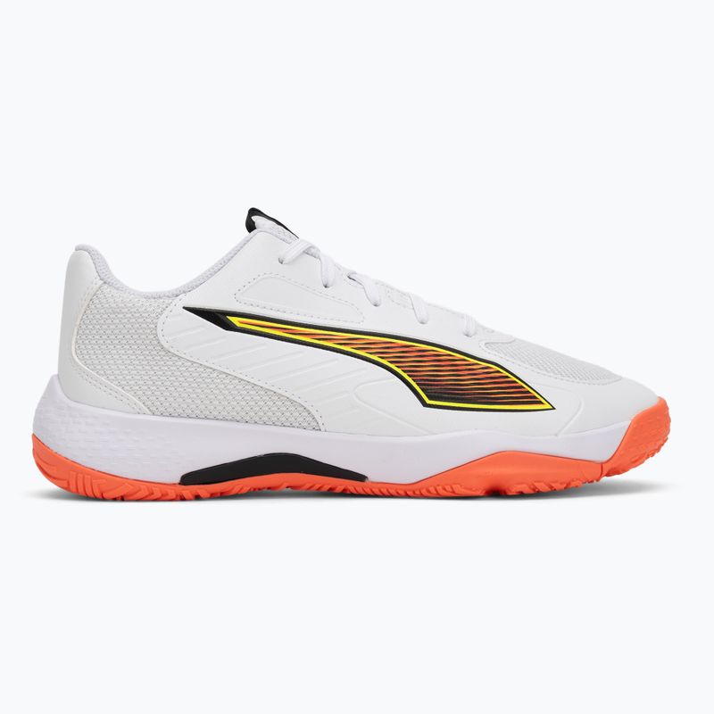 Детски обувки за хандбал PUMA Accelerate 4 Game On Jr puma white/glowing red/ultra blue 2