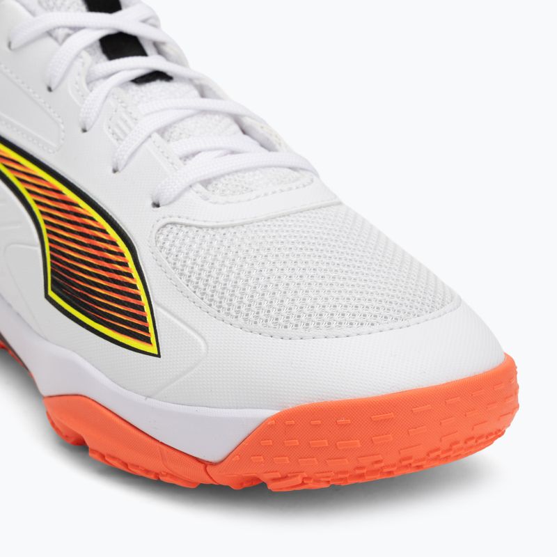 Детски обувки за хандбал PUMA Accelerate 4 Game On Jr puma white/glowing red/ultra blue 7