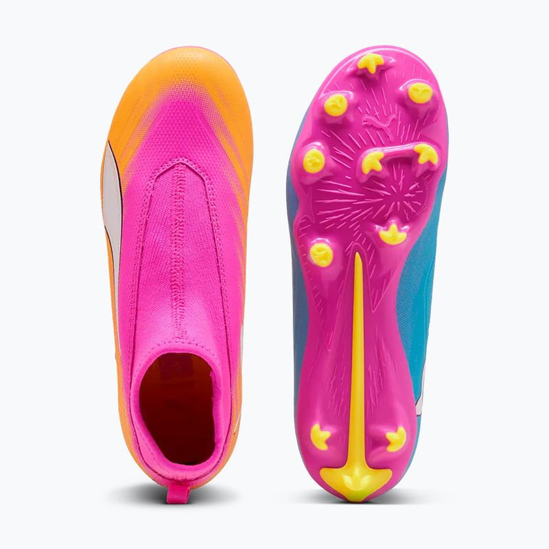 Детски футболни обувки PUMA Ultra 6 Match+ LL FG/AG Jr poison pink/puma wht/sun stream/bright aqua/puma blk 4