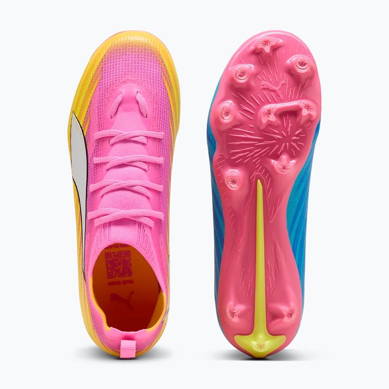 Детски футболни обувки PUMA Ultra 6 Pro Jr FG/AG poison pink/puma wht/sunstream/bright aqua/puma blk 3