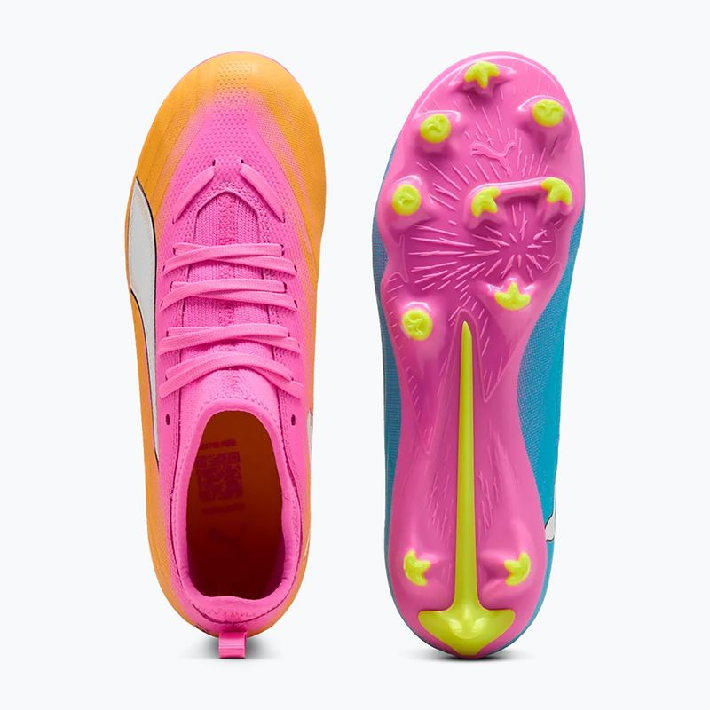 Детски футболни обувки PUMA Ultra 6 Match FG/AG Jr poison pink/puma wht/sun stream/bright aqua/puma blk 5