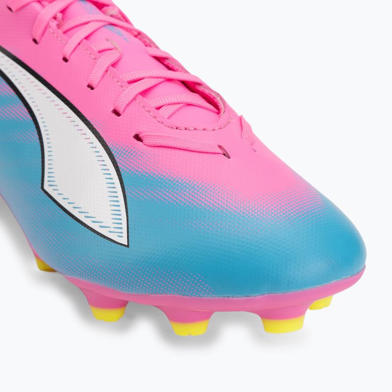 Детски футболни обувки PUMA Ultra 6 Play FG/AG Jr poison pink/puma wht/sun stream/bright aqua/puma blk 7