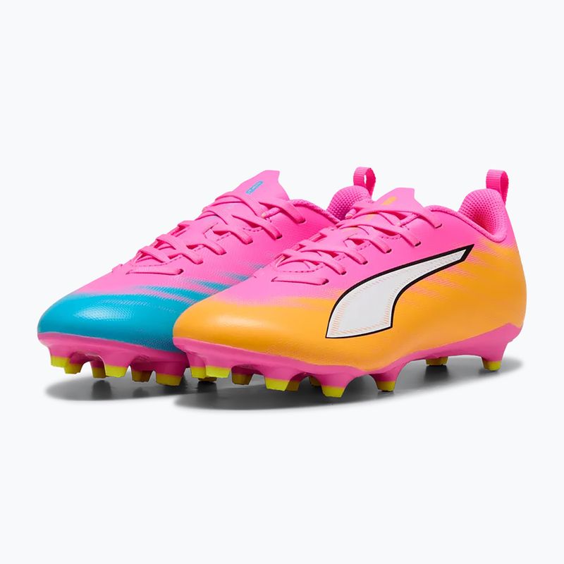 Детски футболни обувки PUMA Ultra 6 Play FG/AG Jr poison pink/puma wht/sun stream/bright aqua/puma blk 4