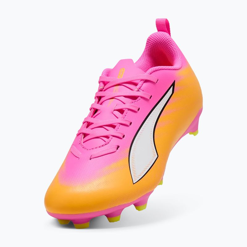 Детски футболни обувки PUMA Ultra 6 Play FG/AG Jr poison pink/puma wht/sun stream/bright aqua/puma blk 5