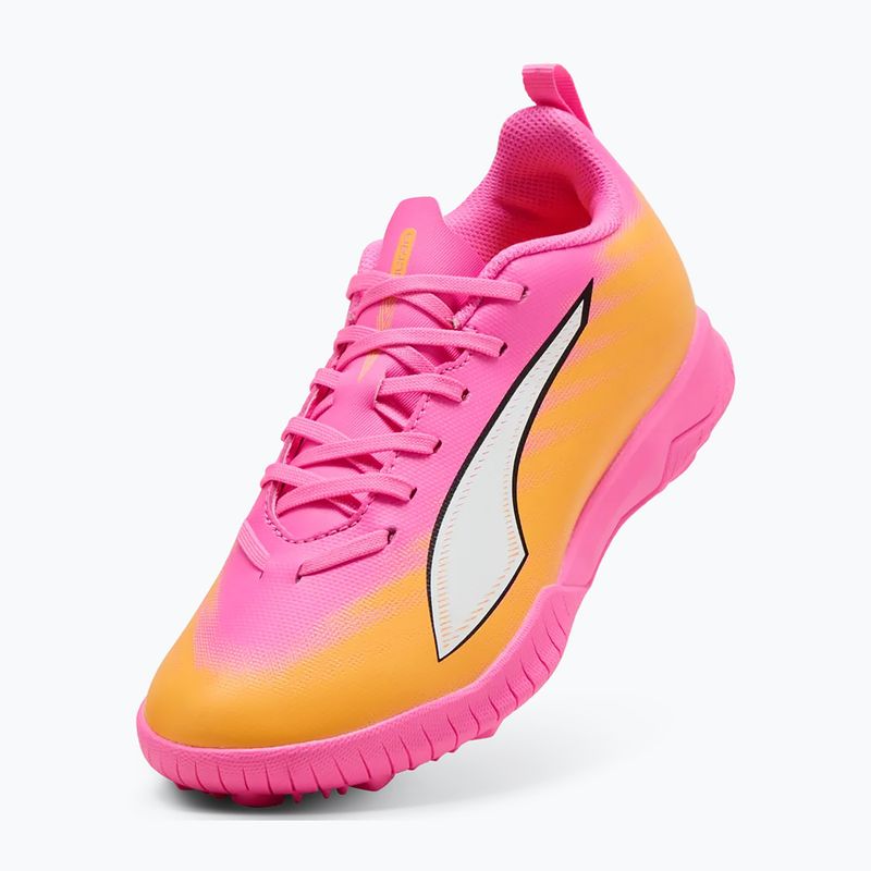 Детски футболни обувки PUMA Ultra 6 Play TT Jr poison pink/puma wht/sun stream/bright aqua/puma blk 3