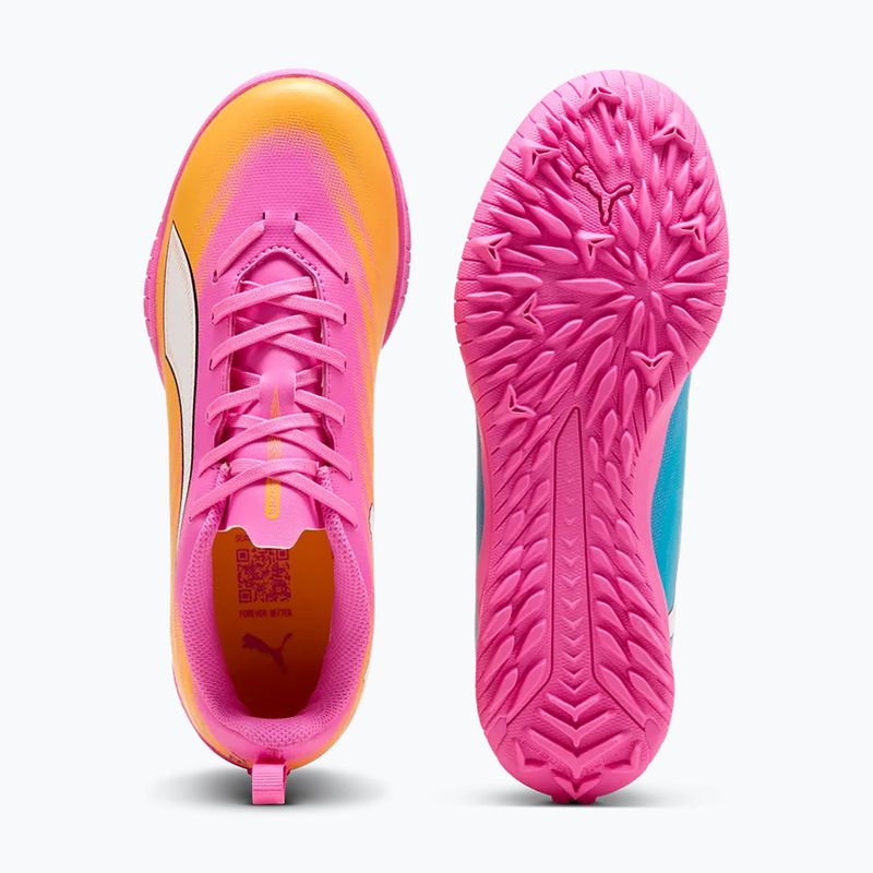 Детски футболни обувки PUMA Ultra 6 Play TT Jr poison pink/puma wht/sun stream/bright aqua/puma blk 4