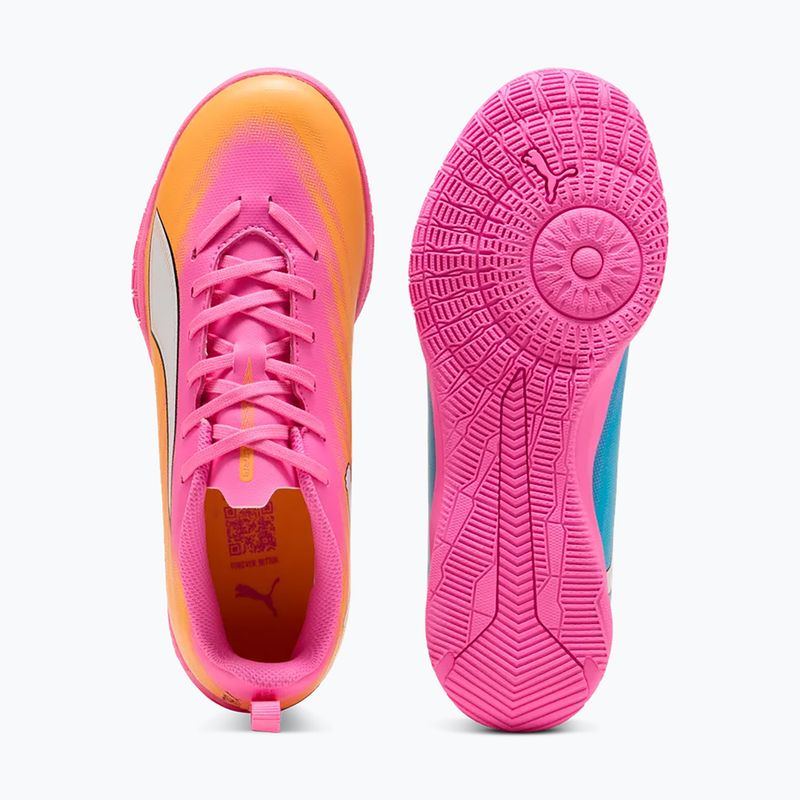 Детски футболни обувки PUMA Ultra 6 Play It Jr poison pink/puma wht/sun stream/bright aqua/puma blk 4