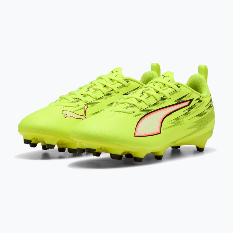 Детски футболни обувки PUMA Ultra 6 Play FG/AG Jr yellow alert/puma black/glowing red/lime squeeze 9