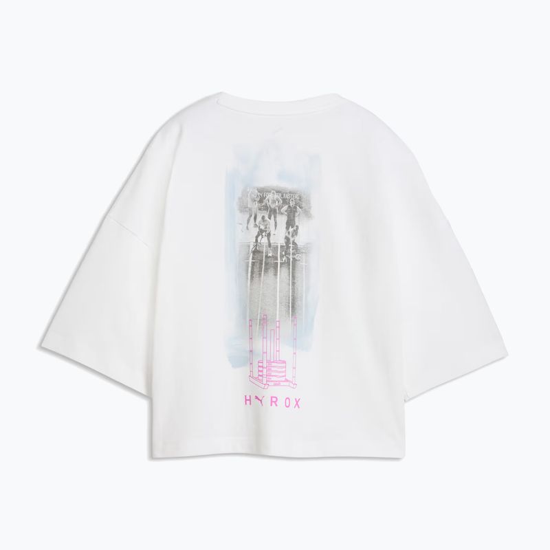 Дамска тренировъчна тениска PUMA x HYROX Cropped Lifestyle Tee бяла 2