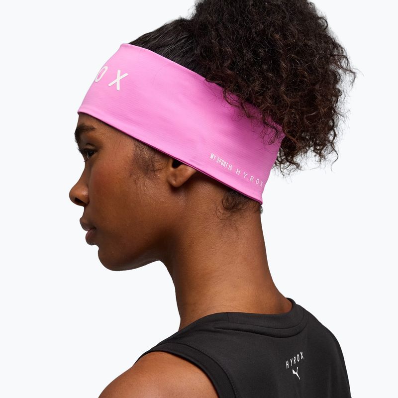 Лента за глава PUMA x HYROX Sweatband розова 3