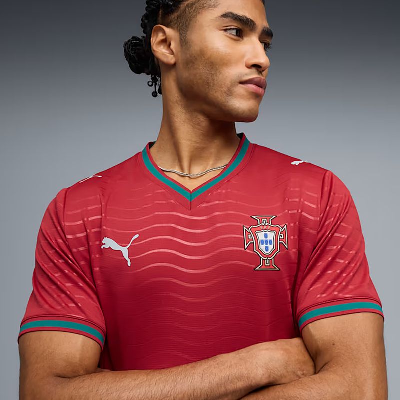 Мъжка футболна фланелка PUMA FPF Portugal Home Jersey Replica Club червено/зелено 4