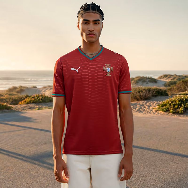 Мъжка футболна фланелка PUMA FPF Portugal Home Jersey Replica Club червено/зелено 8