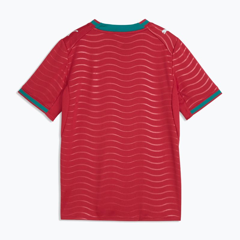 Детска футболна фланелка PUMA FPF Portugal Home Jersey Replica Club Jr червено/зелено 2