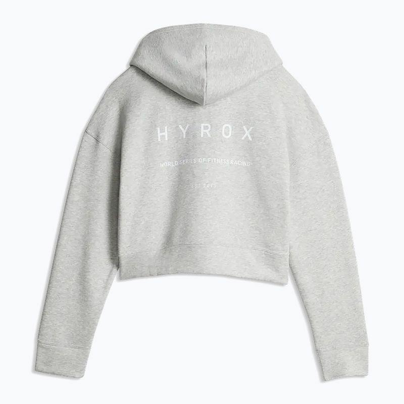 Дамски суитшърт PUMA x HYROX World Cropped Hoodie светлосив 2