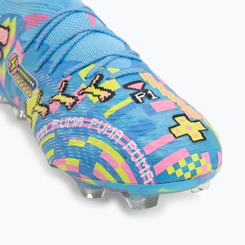 Футболни обувки PUMA Future 9 Ultimate Advanced Level FG puma white/blue glimmer/pink glimmer/yellow alert 7
