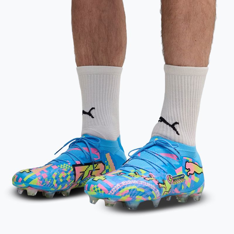 Футболни обувки PUMA Future 9 Ultimate Advanced Level FG puma white/blue glimmer/pink glimmer/yellow alert 7