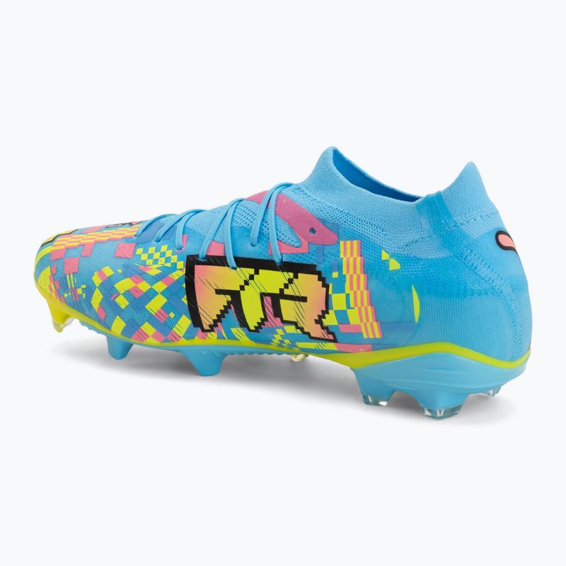 Футболни обувки PUMA Future 9 Match Advanced Level FG/AG puma white/blue glimmer/pink glimmer/yellow alert 3