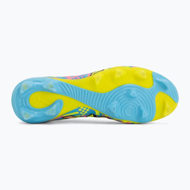 Футболни обувки PUMA Future 9 Match Advanced Level FG/AG puma white/blue glimmer/pink glimmer/yellow alert 4