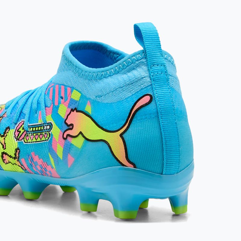 Детски футболни обувки PUMA Future 9 Match Advanced Level FG/AG Jr puma white/blue glimmer/pink glimmer/yellow alert 6