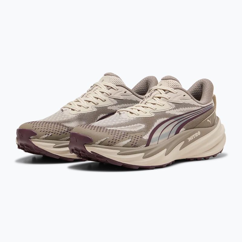 Дамски обувки за бягане Puma Velocity NITRO Trail silver fog/ruby 3