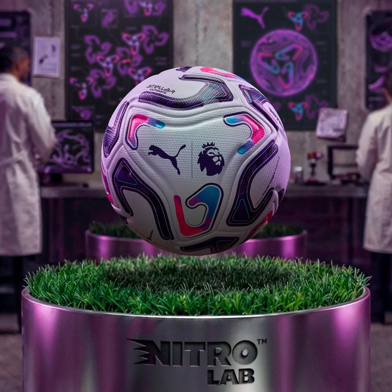 Футболна топка PUMA Stellar Nitro Ultimate PL Reactivity puma white/red/purple/blue/pink 5