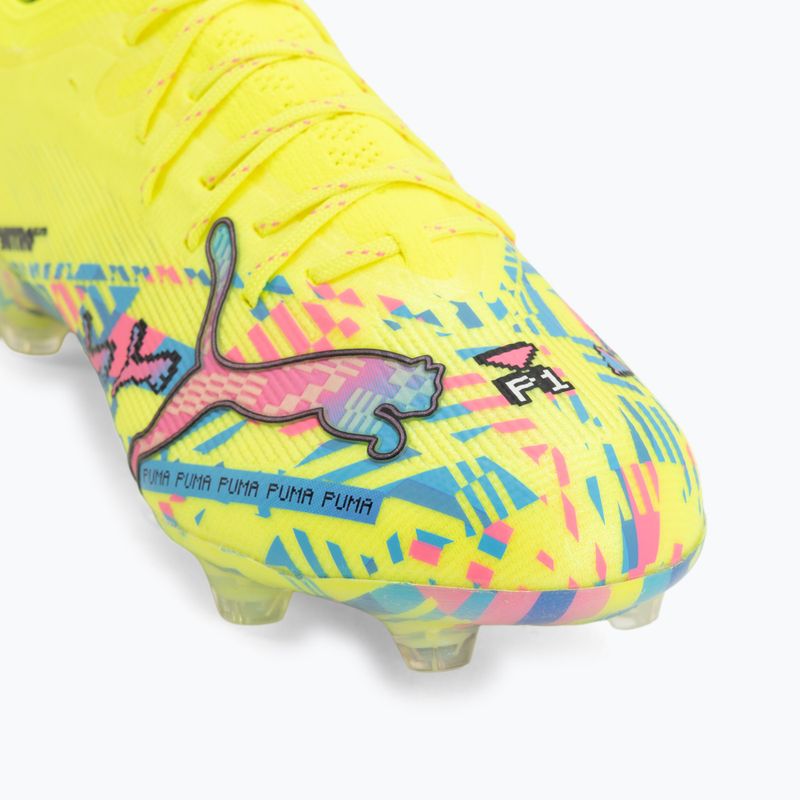 Футболни обувки PUMA Ultra Nitro 7 Ultimate Advanced Level FG puma white/blue glimmer/pink glimmer/yellow alert 7