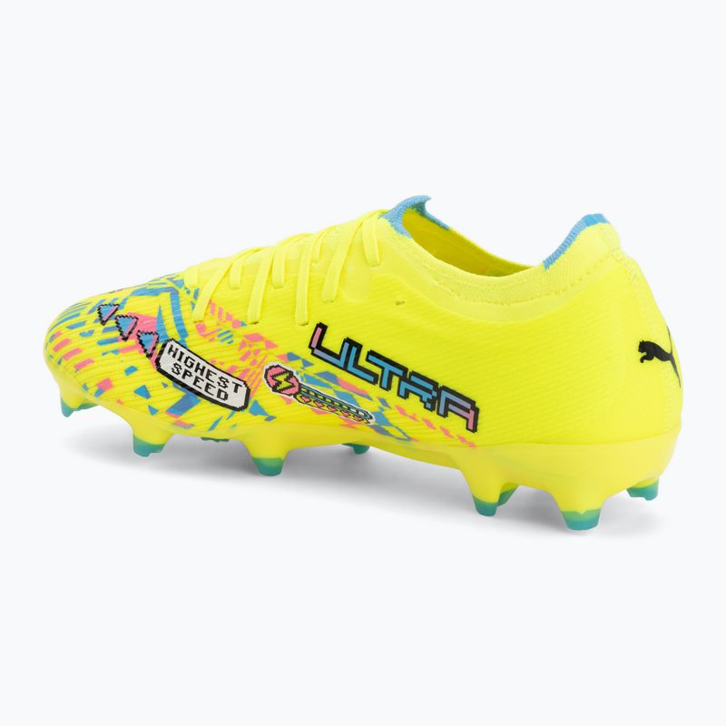Футболни обувки PUMA Ultra Nitro 7 Match Advanced Level FG/AG puma white/blue glimmer/pink glimmer/yellow alert 3