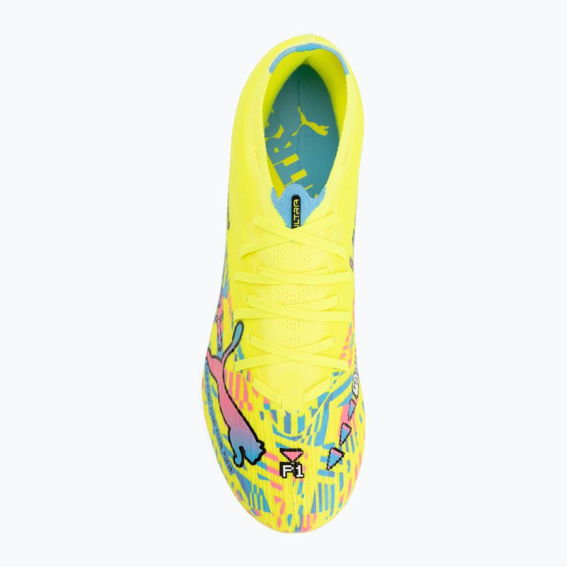 Футболни обувки PUMA Ultra Nitro 7 Match Advanced Level FG/AG puma white/blue glimmer/pink glimmer/yellow alert 5