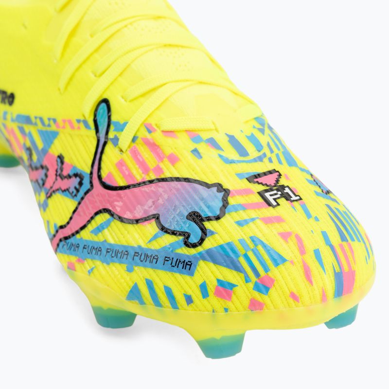 Футболни обувки PUMA Ultra Nitro 7 Match Advanced Level FG/AG puma white/blue glimmer/pink glimmer/yellow alert 7