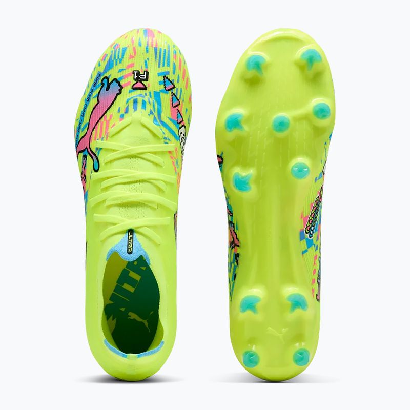 Футболни обувки PUMA Ultra Nitro 7 Match Advanced Level FG/AG puma white/blue glimmer/pink glimmer/yellow alert 3
