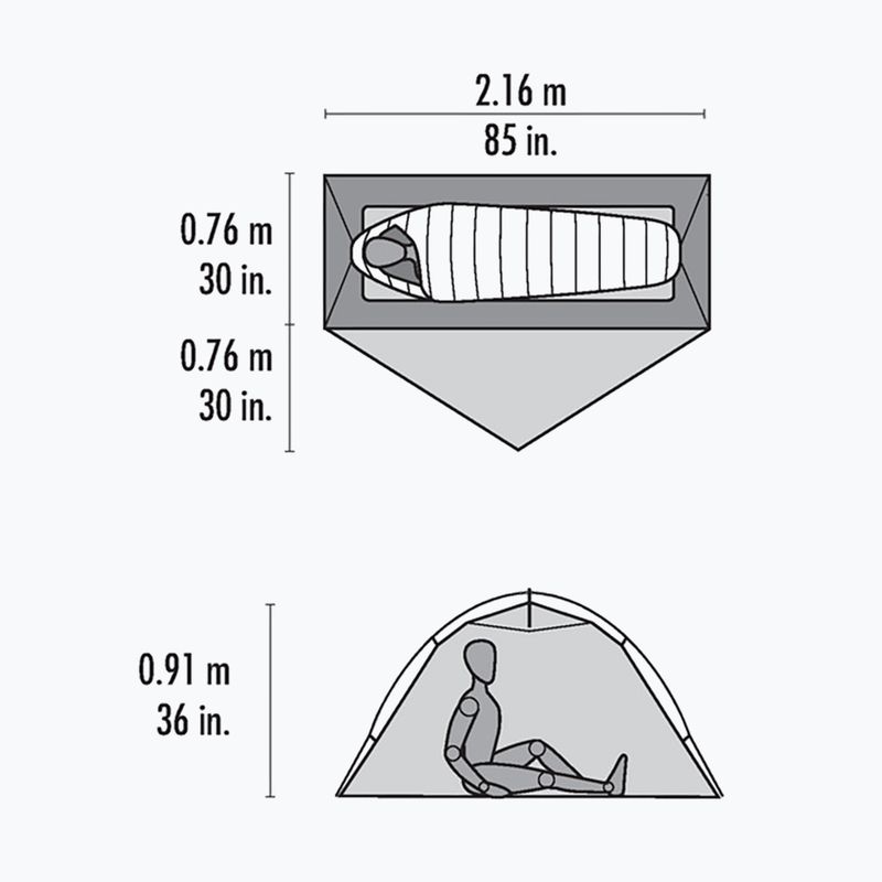 Палатка за трекинг за 1 човек MSR Hubba NX 1 gray 7