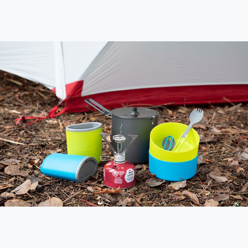 Комплект туристически съдове за готвене MSR 2 Person Mess blue/ fluo green 5