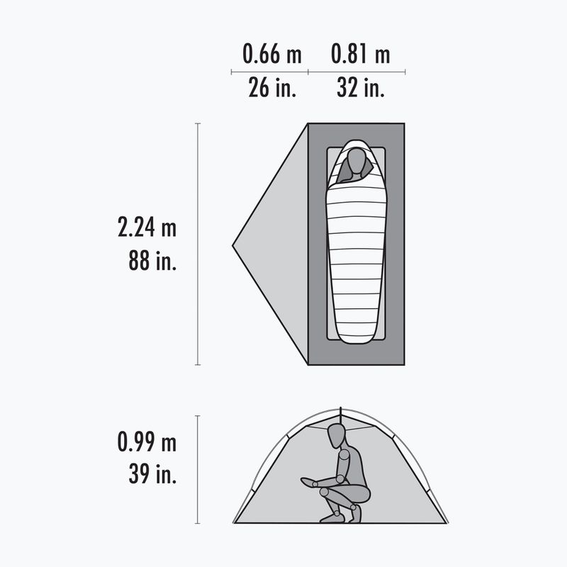 Палатка за трекинг 1-местна MSR Hubba Hubba HD 1P Tent green 2