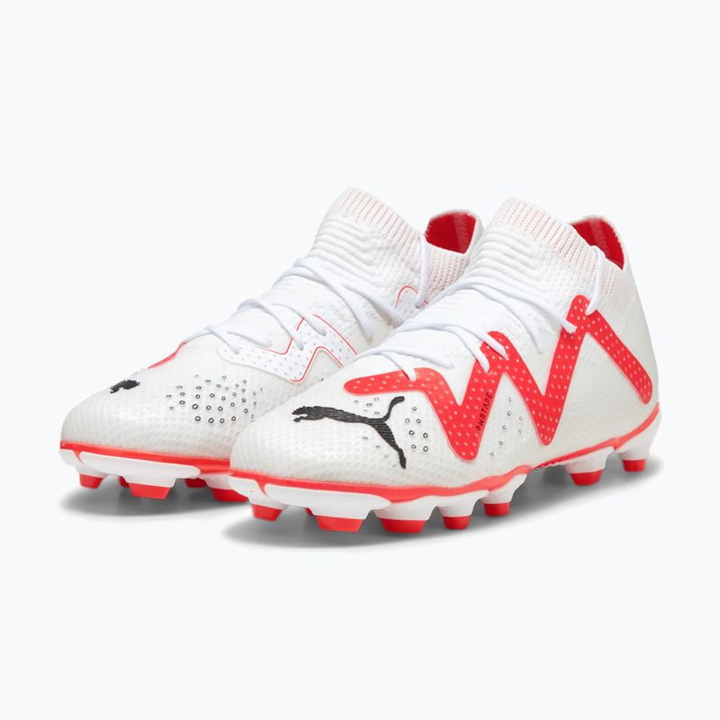 Детски футболни обувки PUMA Future Pro FG/AG Jr puma white/puma black/fire orchid 12