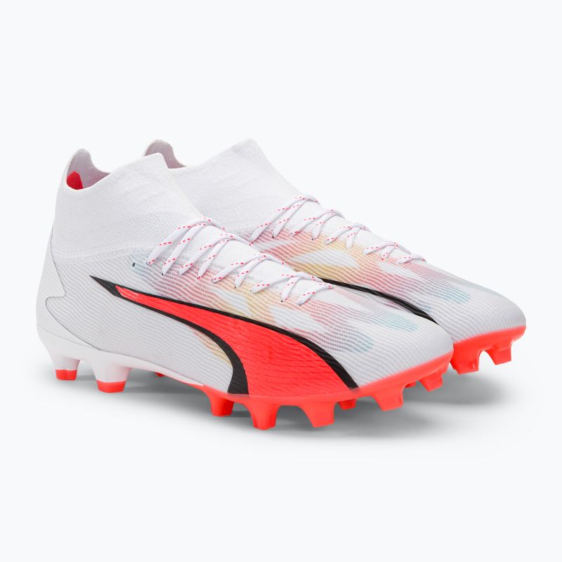 Мъжки футболни обувки PUMA Ultra Pro FG/AG puma white/puma black/fire orchid 4