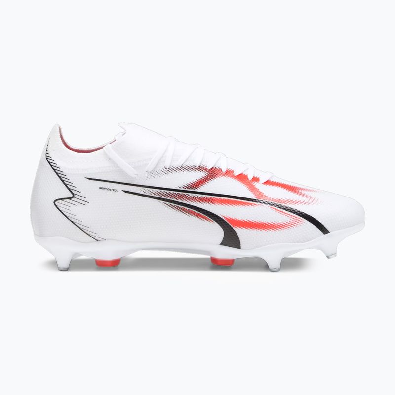 Мъжки футболни обувки PUMA Ultra Match MXSG puma white/puma black/fire orchid 12