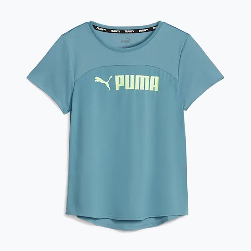 Дамска тренировъчна тениска PUMA Fit Logo Ultrabreathe bold blue/speed green