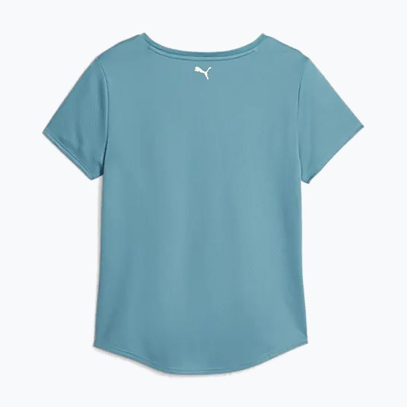 Дамска тренировъчна тениска PUMA Fit Logo Ultrabreathe bold blue/speed green 2