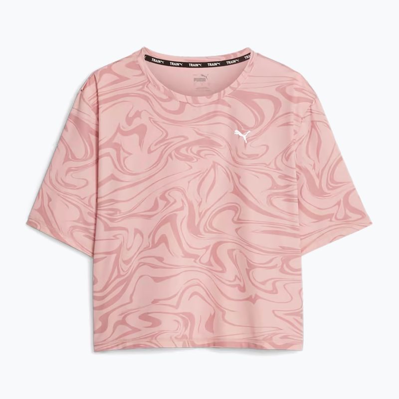 Дамска тренировъчна тениска PUMA Train Favorite Aop Crop future pink