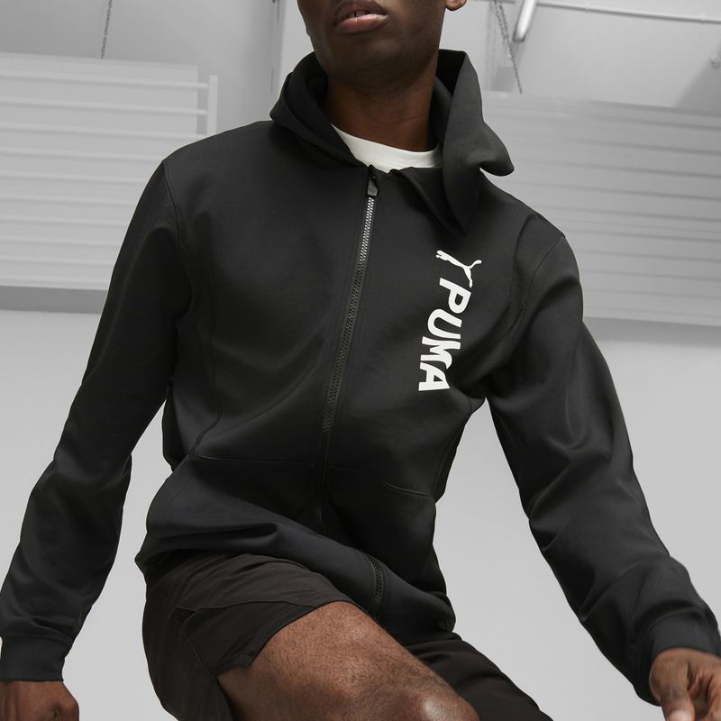 Мъжки суитшърт за тренировка PUMA Fit Double Knit FZ Hoodie puma black 5