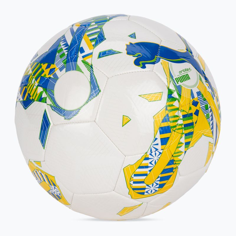 PUMA Orbita 6 FanwearCapsule MS футбол puma white/pele yellow/puma green размер 4 2