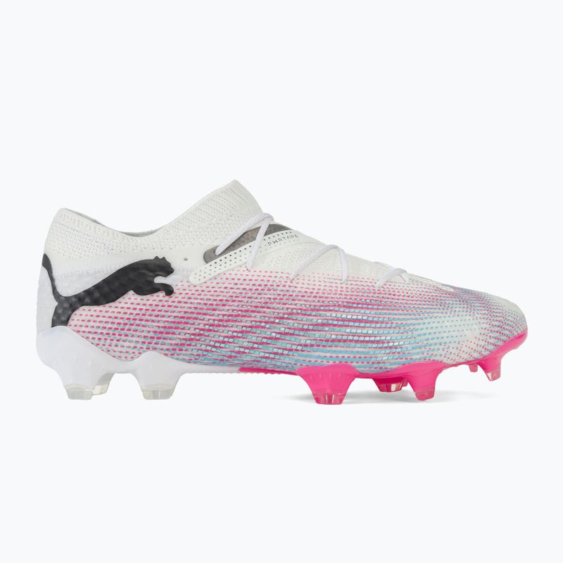 Футболни обувки PUMA Future 7 Ultimate Low FG/AG white/black/poison pink/bright aqua/silver mist 2