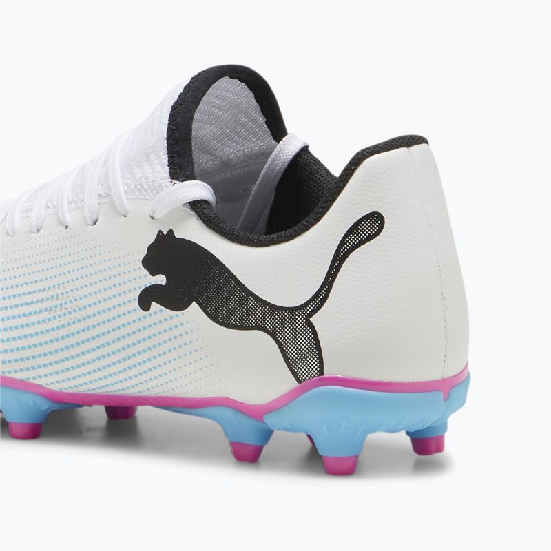 Детски футболни обувки PUMA Future 7 Play FG/AG puma white/puma black/poison pink 8