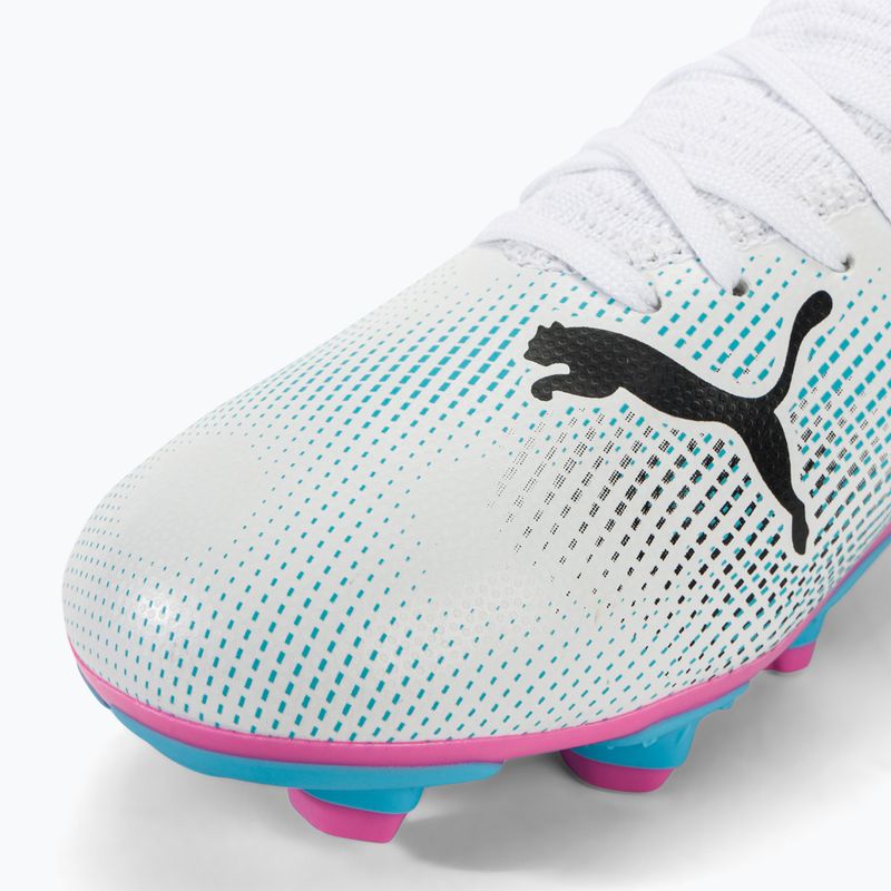 Детски футболни обувки PUMA Future 7 Play FG/AG puma white/puma black/poison pink 7