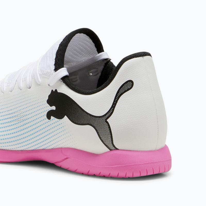 Детски футболни обувки PUMA Future 7 Play IT puma white/puma black/poison pink 8