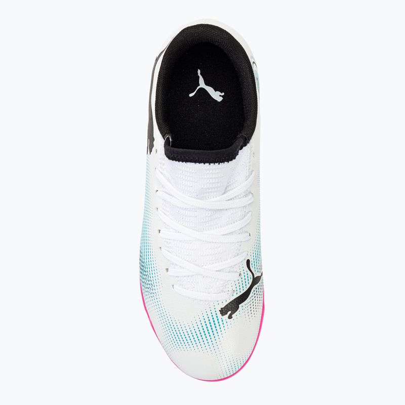 Детски футболни обувки PUMA Future 7 Play IT puma white/puma black/poison pink 5