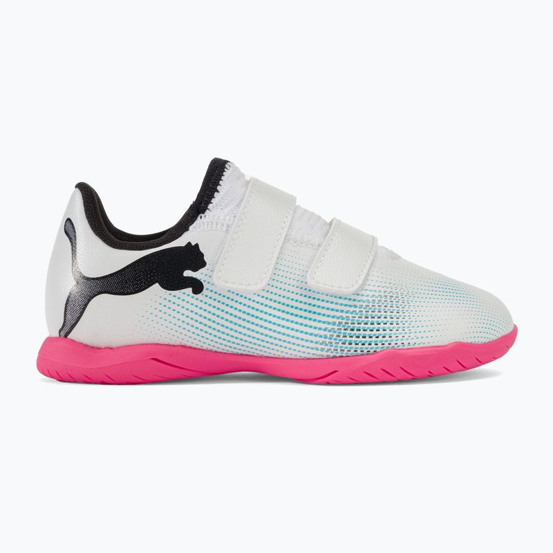 Детски футболни обувки PUMA Future 7 Play IT V puma white/puma black/poison pink 2