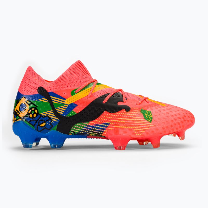 Футболни обувки PUMA Future 7 Ultimate Neymar Jr FG/AG sunset glow/black/sun stream/puma green/blue 2